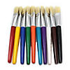 Charles Leonard Creative Arts Stubby Flat Brushes, Assorted Colors, 10 Per Pack, 3 Packs Image 1