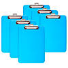 Charles Leonard Plastic Clipboard, Letter, Neon Blue, Pack of 6 Image 1