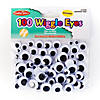Charles Leonard Wiggle Eyes, Black, Assorted Sizes, 100 Per Pack, 12 Packs Image 1