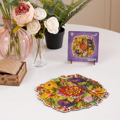 Charming Bouquet 180 Piece Wooden Jigsaw Puzzle Image 3