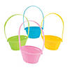 Charming Mini Pastel Plastic Easter Baskets - 12 Pc. for Spring Celebrations Image 1