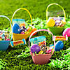 Charming Mini Pastel Plastic Easter Baskets - 12 Pc. for Spring Celebrations Image 2