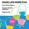 Charming Mini Pastel Plastic Easter Baskets - 12 Pc. for Spring Celebrations Image 3