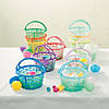 Charming Pastel Round Plastic Easter Baskets - 12 Pc. Image 3