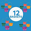 Charming Square Multicolor Bamboo Easter Baskets - 12 Pc. Image 2