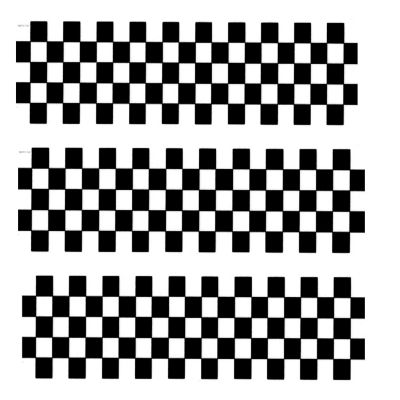 Checkerboard Edible Cake Topper Strips for Sides Image 2