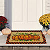 Checkered Fall Harvest Pumpkin Doormat 18" x 30" Image 1