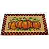 Checkered Fall Harvest Pumpkin Doormat 18" x 30" Image 2
