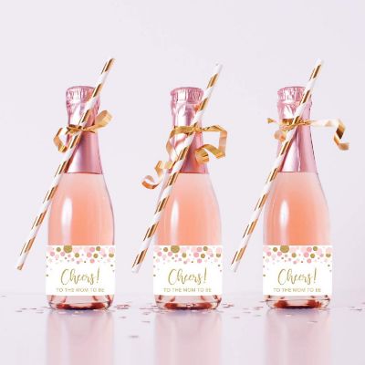 Cheers Mom To Be Pink Confetti Image 1
