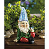 Cheery Gnome Solar Statue 4X4X7.25" Image 3