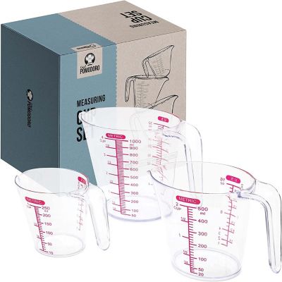 Chef Pomodoro 3-Piece Measuring Cup Set, 1L / 500Ml / 250 Ml Image 1