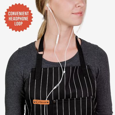 Chef Pomodoro - (Classic Striped) Kitchen Apron, Unisex Chef Apron, Adjustable Neck and Back Straps Image 3