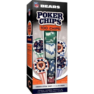 Chicago Bears 100 Piece Poker Chips Image 1