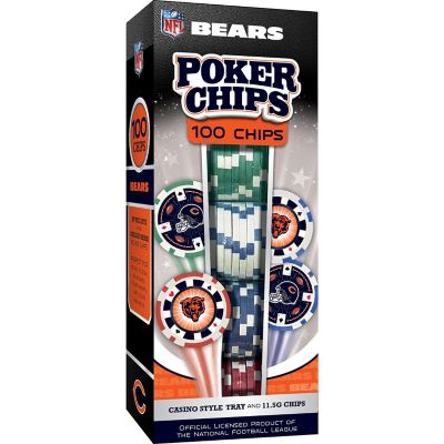 Chicago Bears 100 Piece Poker Chips Image 1
