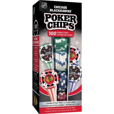 Chicago Blackhawks 100 Piece Poker Chips Image 1