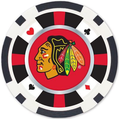 Chicago Blackhawks 100 Piece Poker Chips Image 2