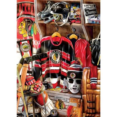 Chicago Blackhawks - Locker Room 500 Piece Jigsaw Puzzle Image 2