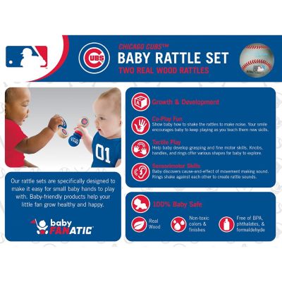 Chicago Cubs - Baby Rattles 2-Pack Image 3