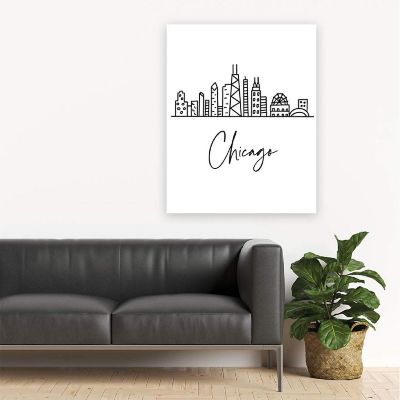 Chicago Skyline BW 16x20in 1-Pack Image 3
