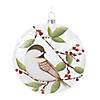 Chickadee Disc Ornament (Set Of 6) 5"H Glass Image 1