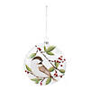 Chickadee Disc Ornament (Set Of 6) 5"H Glass Image 1