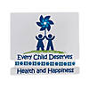 Child Abuse Awareness Rubber Bracelets with Card - 12 Pc. Image 1