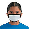 Child&#8217;s White Washable Face Masks with Black Trim - 6 Pc. Image 1