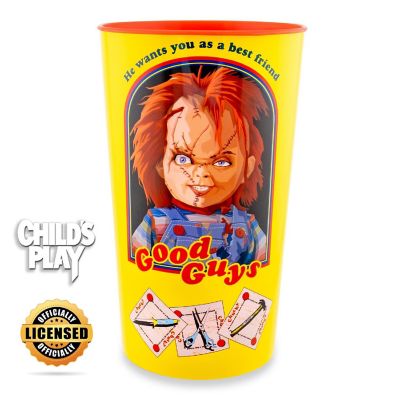 Child's Play Chucky "Good Guys" 4-Piece Plastic Cup Set  Each Holds 22 Ounces Image 1