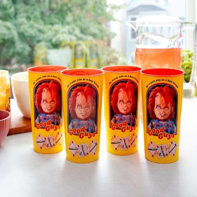 Child's Play Chucky "Good Guys" 4-Piece Plastic Cup Set  Each Holds 22 Ounces Image 3