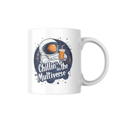 Chillin_ in the Multiverse Mug by Dancing Littles Jungle Image 1