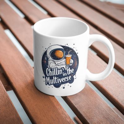 Chillin_ in the Multiverse Mug by Dancing Littles Jungle Image 2
