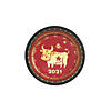Chinese New Year of the Ox Paper Dessert Plates - 8 Ct. Image 1