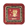 Chinese New Year of the Ox Paper Dinner Plates - 8 Ct. Image 1
