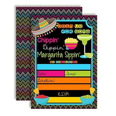Chips, Dips &amp; Margarita Invitations 40pc. by AmandaCreation Image 1