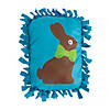 Chocolate Bunny Fleece Tied Pillow Craft Kit - Makes 6 Image 1