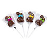 Chocolate-Flavored Easter Bunny Lollipops - 12 Pc. Image 1