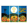 Christian Pumpkin Backdrop Banner Halloween Decoration - 3 Pc. Image 1