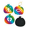 Christian Pumpkin Magic Color Scratch Ornaments with Cutout - 24 Pc. Image 1