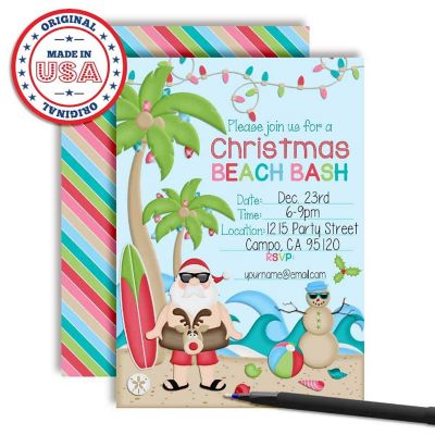 Christmas Beach Bash Invitations 40pc. by AmandaCreation Image 2