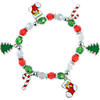 Christmas Charm Beaded Bracelet Craft Kit - Makes 12 Image 1