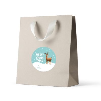 Christmas Deer Snowflake To/From Labels Image 1