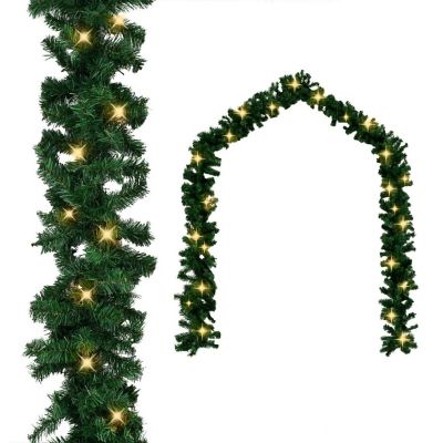 Christmas Garland with LED Lights Image 1