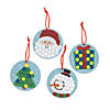 Christmas Glitter Mosaic Ornament Craft Kit - Makes 12 Image 1