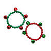 Christmas Jingle Bell Beaded Bracelets - 12 Pc. Image 1