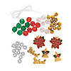 Christmas Noel Charm Beaded Bracelet Craft Kit - Makes 12 Image 1