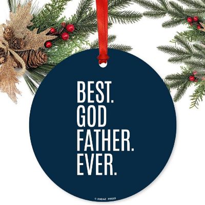 Christmas Ornament Best Godfather Ever Image 1