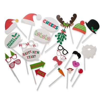 Christmas  Photo Booth Props - 24 pcs Image 1