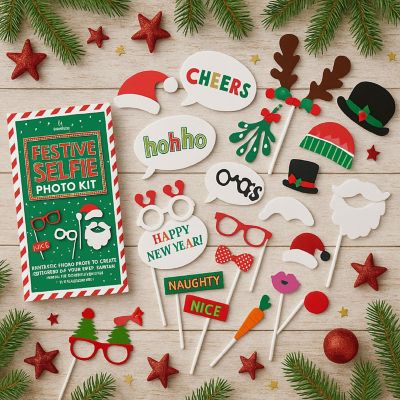 Christmas  Photo Booth Props - 24 pcs Image 2