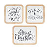 Christmas Plaque (Set Of 12) 5"Sq, 5"Sq, 6.5"L X 5"H Mdf/Wood Image 1