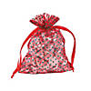 Christmas Polka Dots Organza Drawstring Bags - 12 Pc. Image 1